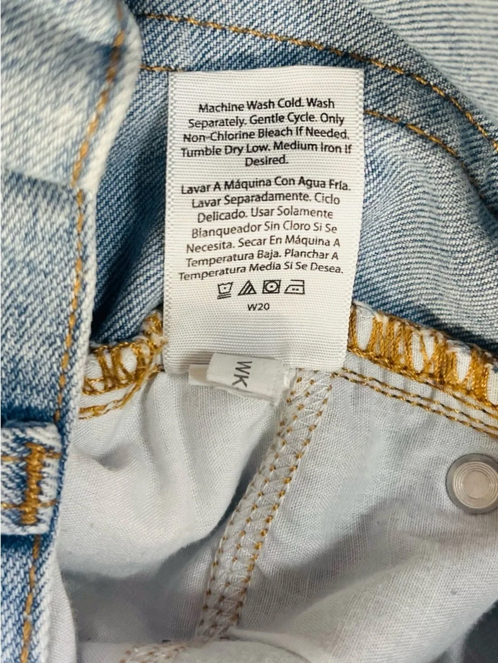 Wonder Nation cotton blend light blue denim jeans Boy 7 Slim 5 pocket design zip